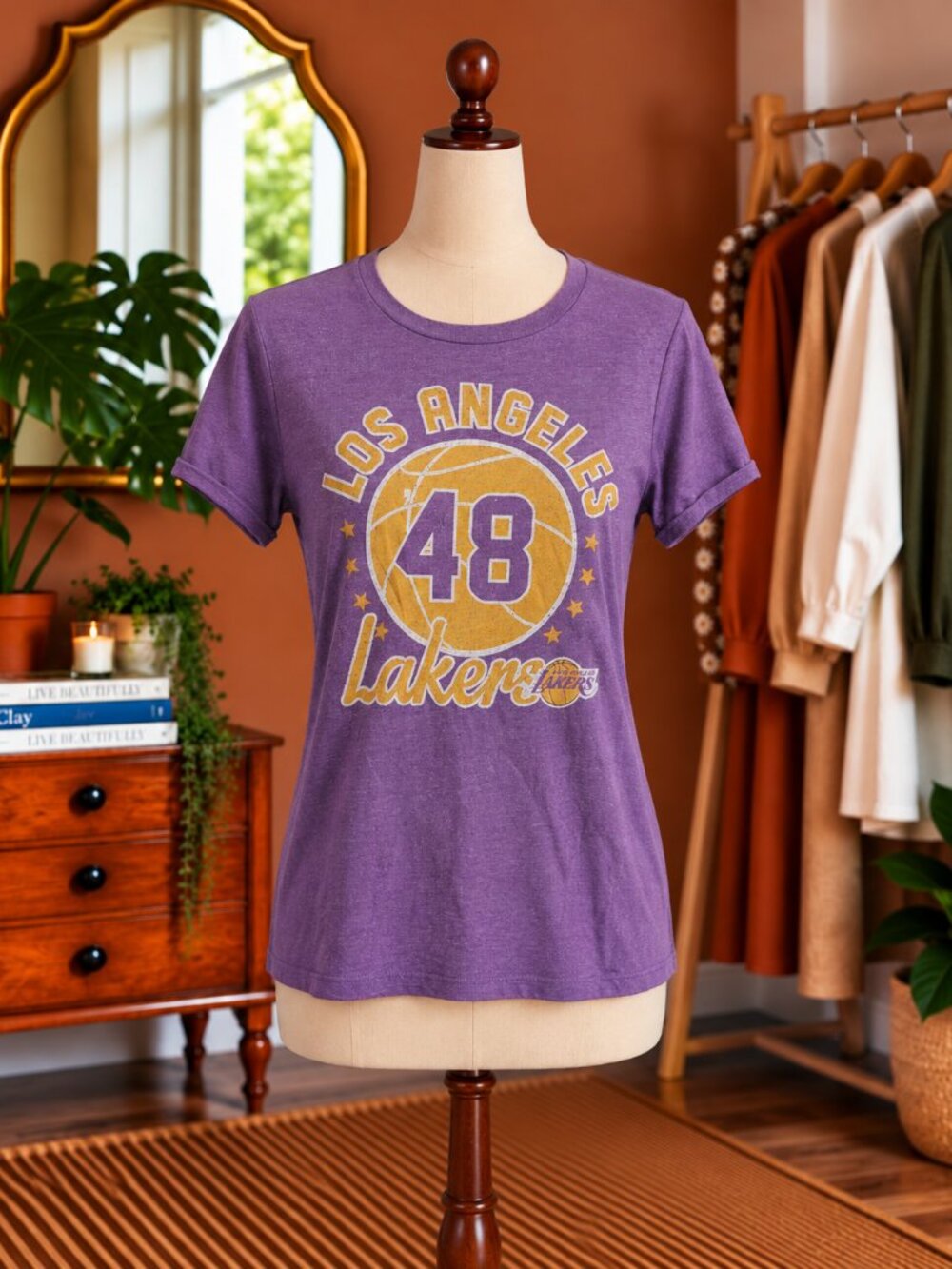 NBA Los Angeles Lakers Purple and Gold Short Sleeve Tee